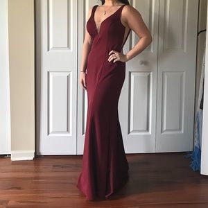 Burgundy prom dress (worn once)